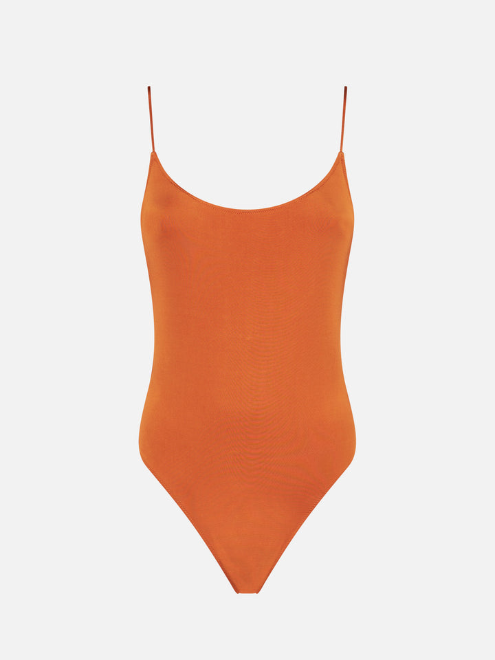 Shiny orange one piece swimsuit - MC2 Saint Barth