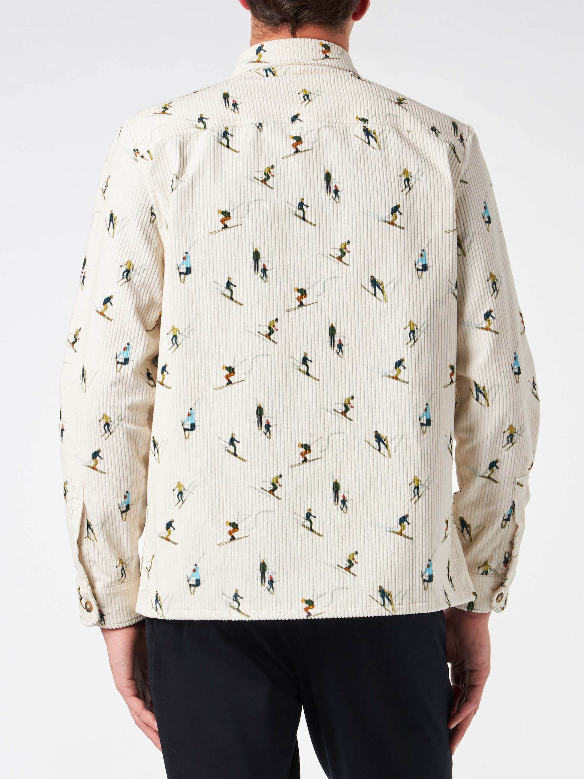 Man corduroy overshirt with ski print - MC2 Saint Barth