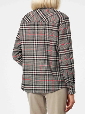 Woman velvet overshirt with Prince of Wales print - MC2 Saint Barth