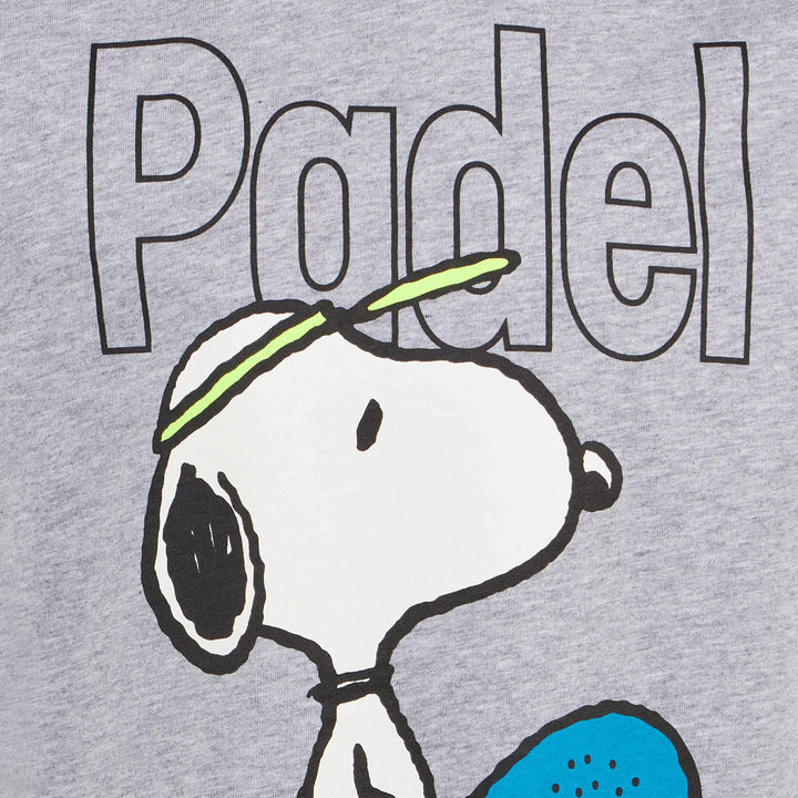 Boy heavy cotton t-shirt with Snoopy padel lover print | SNOOPY PEANUTS™ SPECIAL EDITION - MC2 Saint Barth