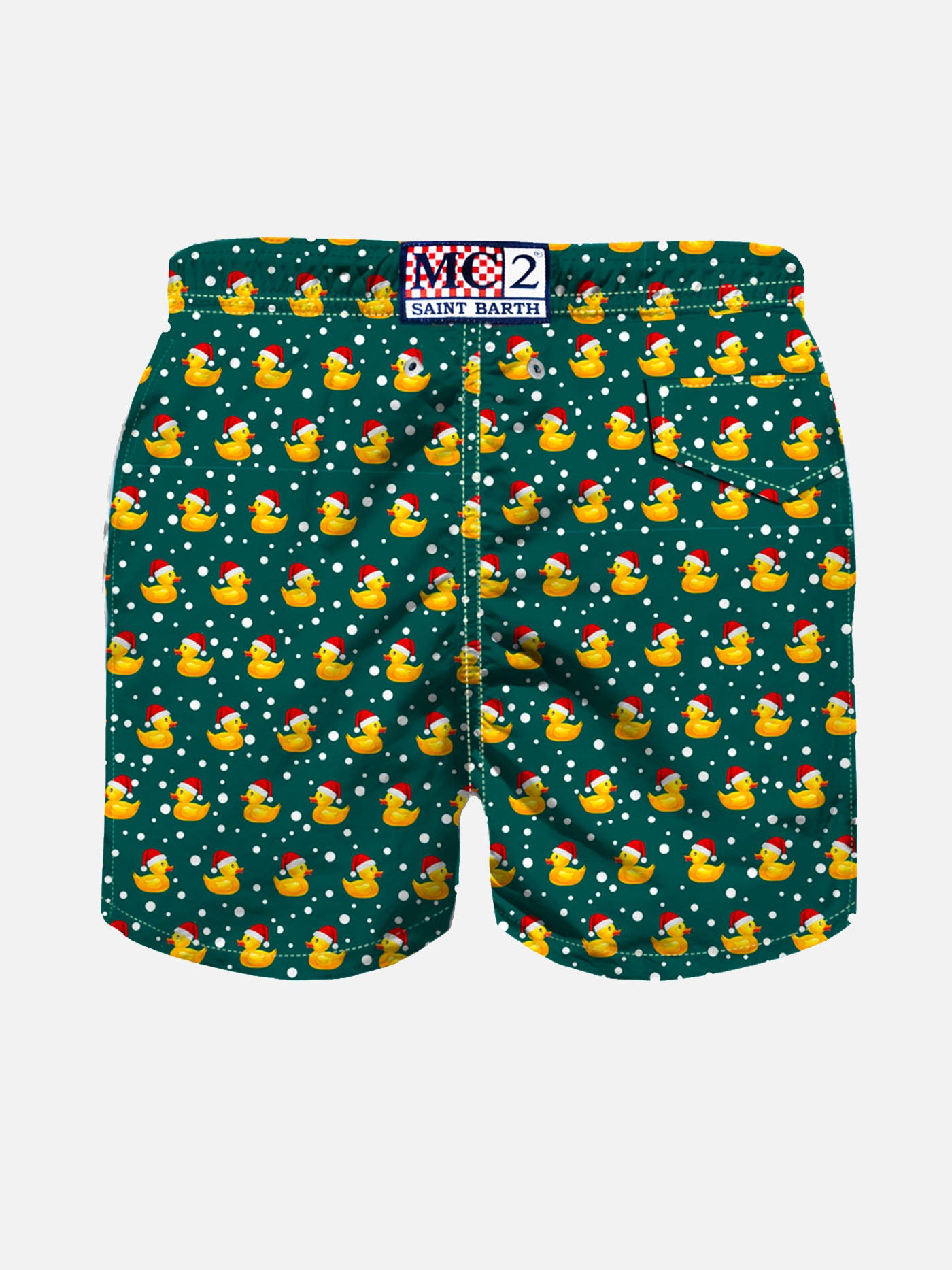 Boy light fabric swim shorts with Christmas ducky print - MC2 Saint Barth
