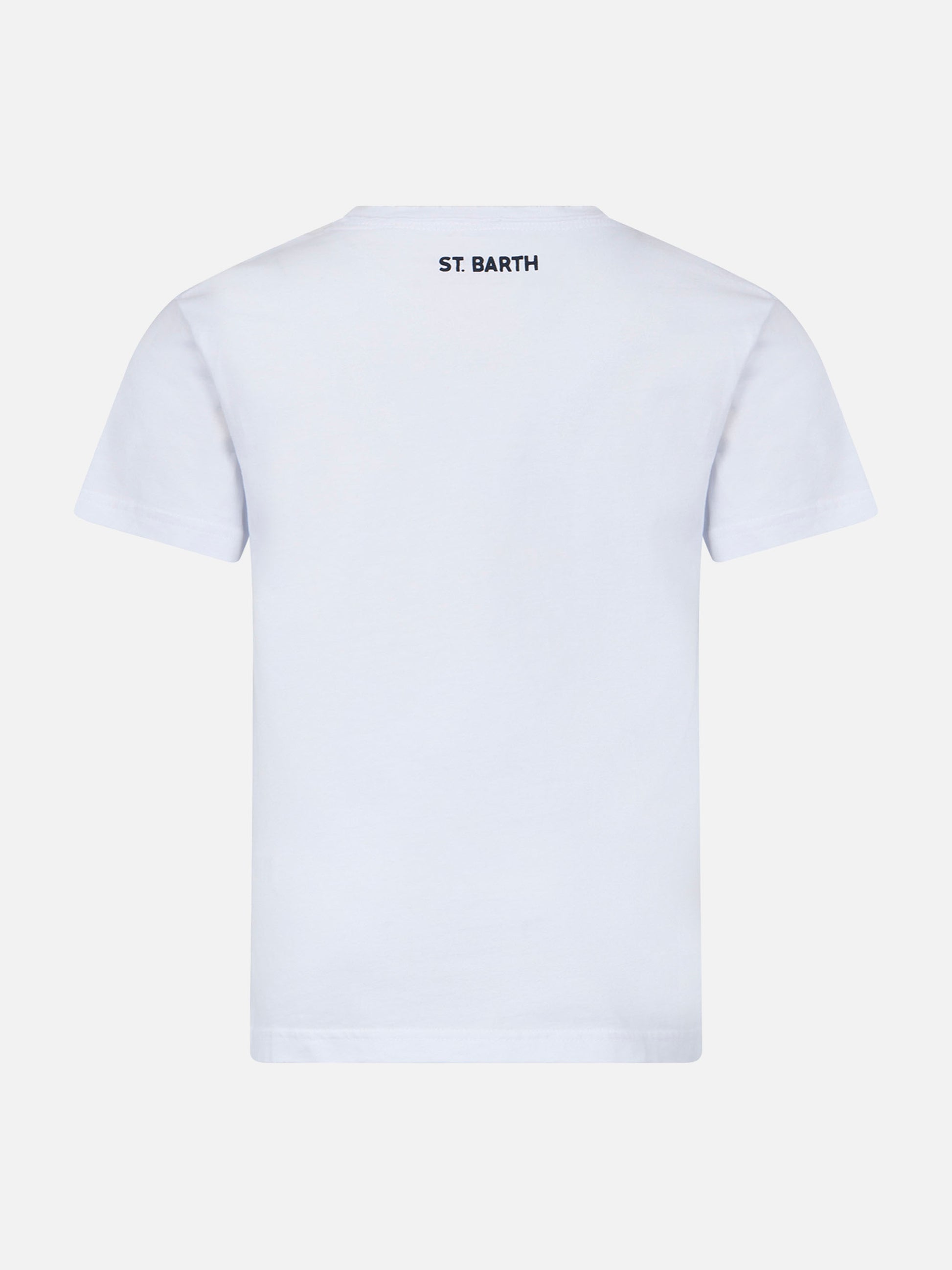 Rock cotton t-shirt with pirate faded print - MC2 Saint Barth