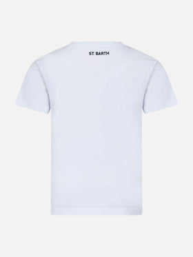 Rock cotton t-shirt with pirate faded print - MC2 Saint Barth