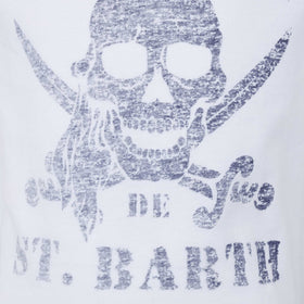 Rock cotton t-shirt with pirate faded print - MC2 Saint Barth