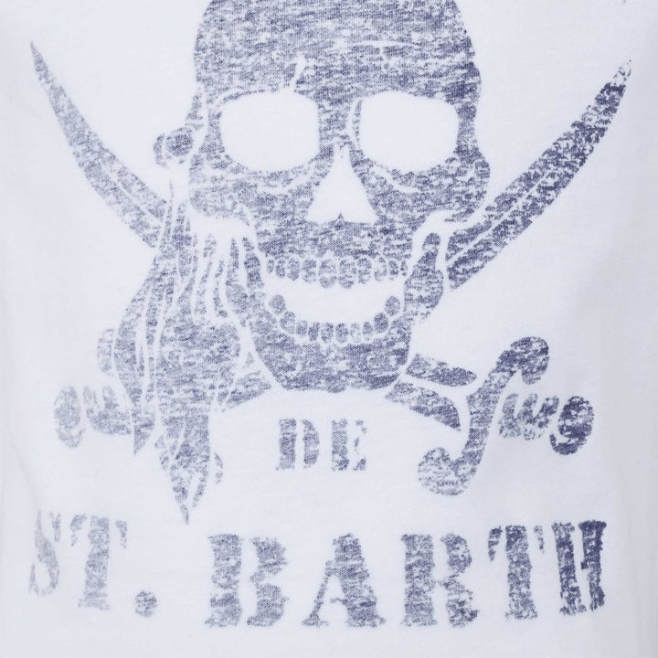 Rock cotton t-shirt with pirate faded print - MC2 Saint Barth
