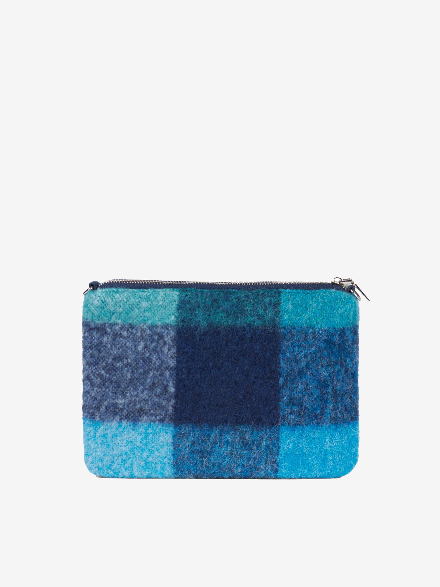 Parisienne blanket crossbody pouch bag with light blue check pattern - MC2 Saint Barth