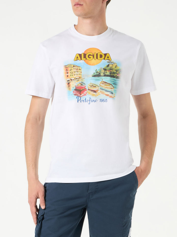 Man cotton t-shirt with Algida Portofino print | ALGIDA® SPECIAL EDITION - MC2 Saint Barth