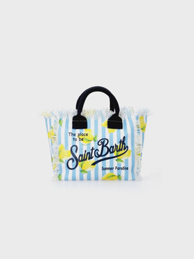 Striped cotton canvas Colette handbag