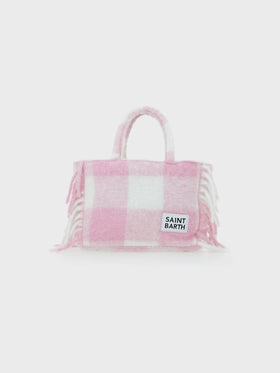 Colette-Deckenhandtasche mit Karodruck