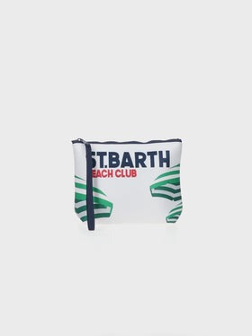 Aline scuba pochette with Saint Barth postcard print