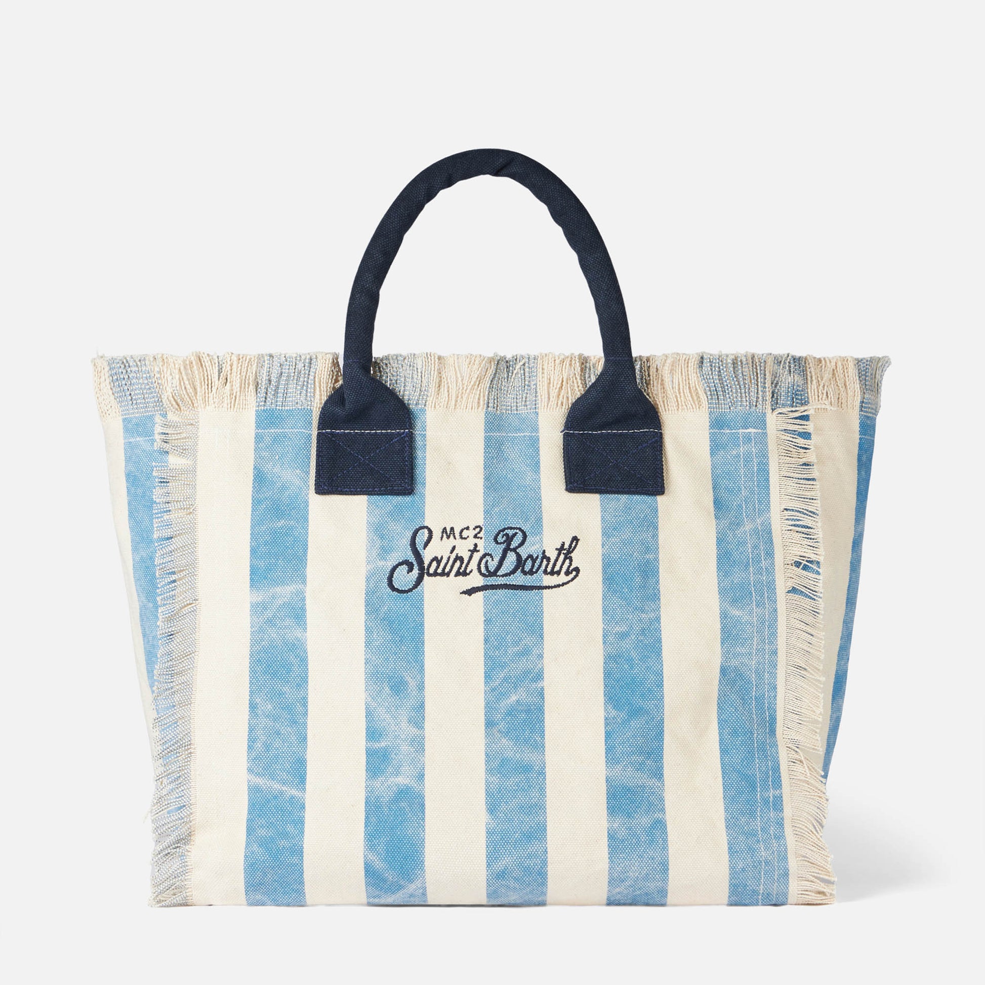 Vanity canvas shoulder bag with Puerto Banus print - MC2 Saint Barth