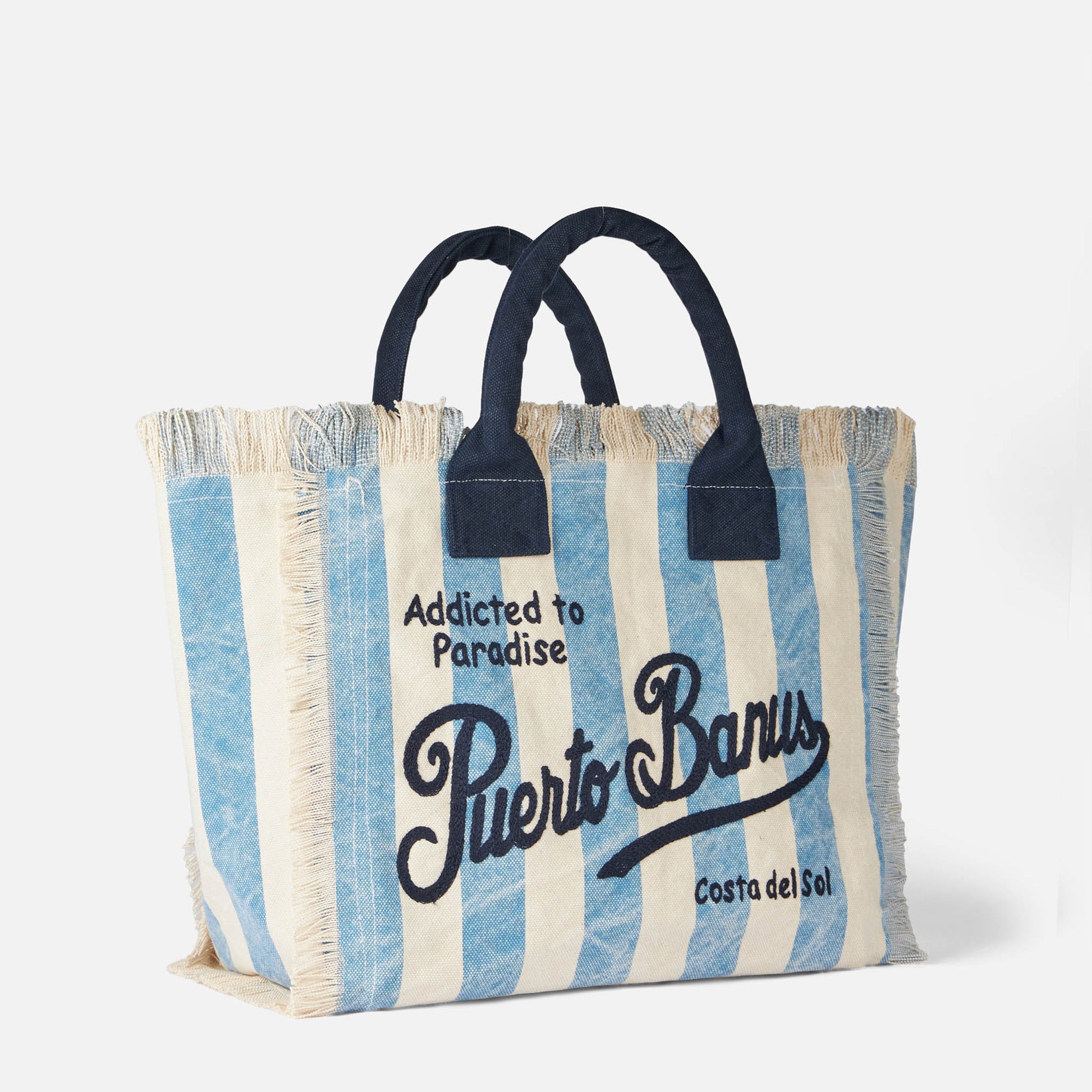 Vanity canvas shoulder bag with Puerto Banus print - MC2 Saint Barth