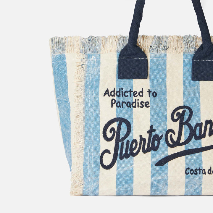 Vanity canvas shoulder bag with Puerto Banus print - MC2 Saint Barth