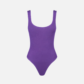 Woman purple crinkle one piece swimsuit - MC2 Saint Barth