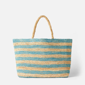 Raffia-Ferdie-Tasche mit Saint-Barth-Stickerei
