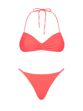 Woman fluo red bandeau bikini - MC2 Saint Barth