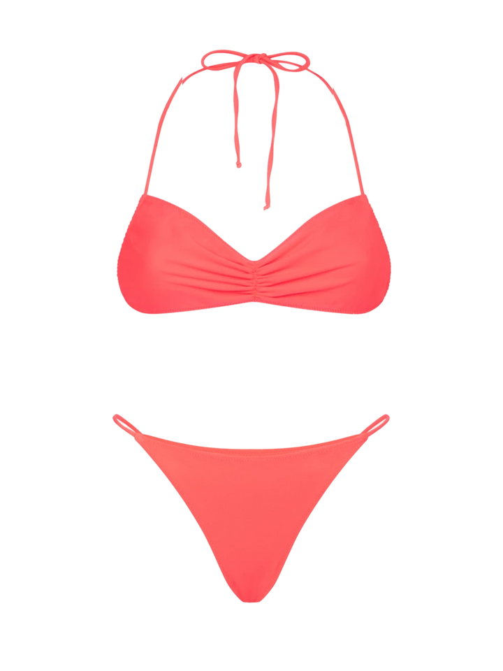 Woman fluo red bandeau bikini - MC2 Saint Barth