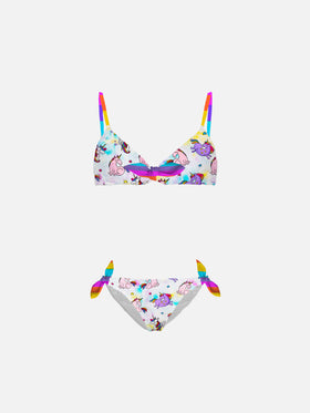 Ribbons triangle bikini for girl - MC2 Saint Barth