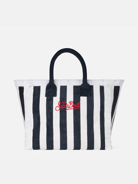 Borsa a spalla Vanity in spugna con ricamo Saint Barth