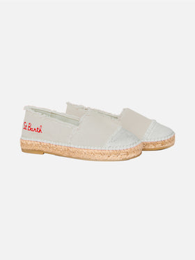 Beige canvas espadrillas with embroidery - MC2 Saint Barth
