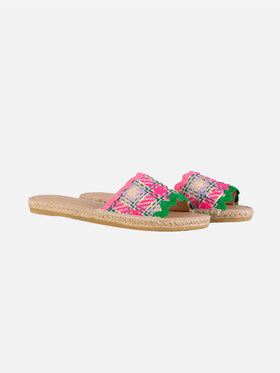 Woman espadrilla with multicolor tweed - MC2 Saint Barth