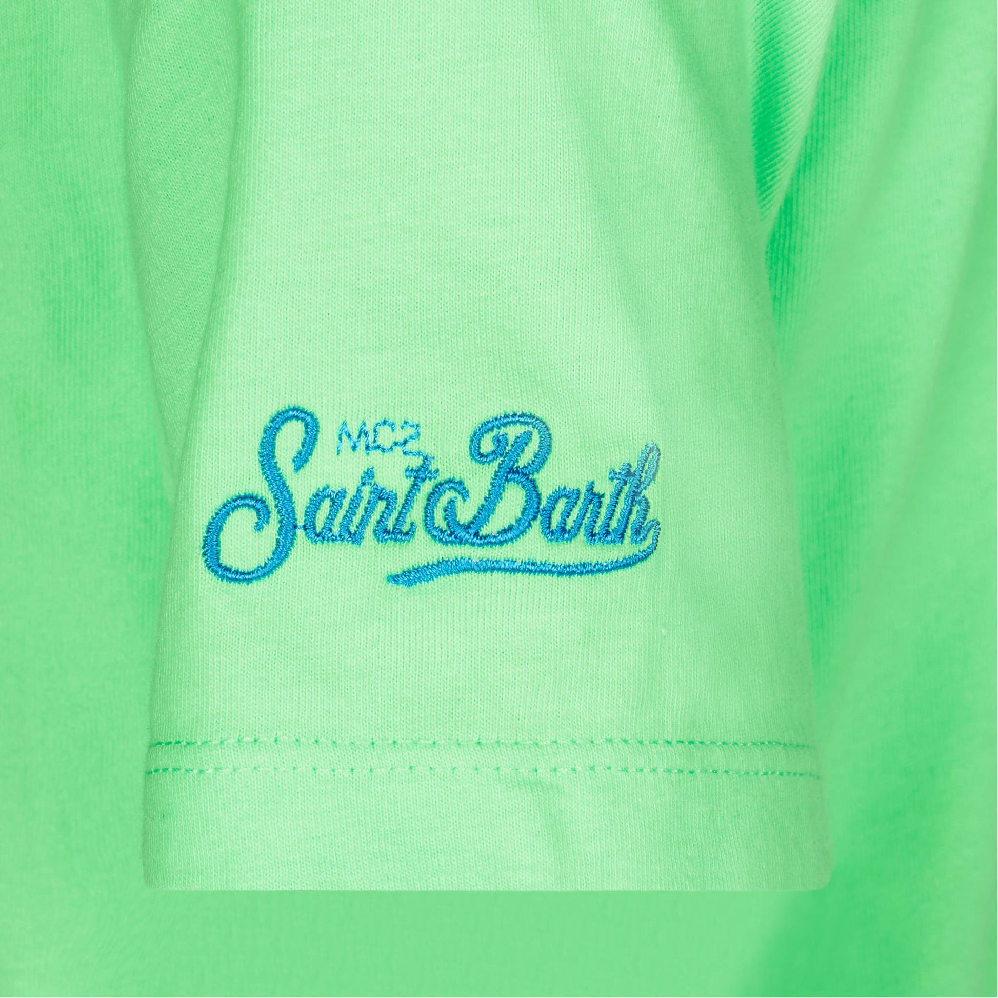 Boy green cotton t-shirt with Snoopy print | PEANUTS™ SPECIAL EDITION - MC2 Saint Barth