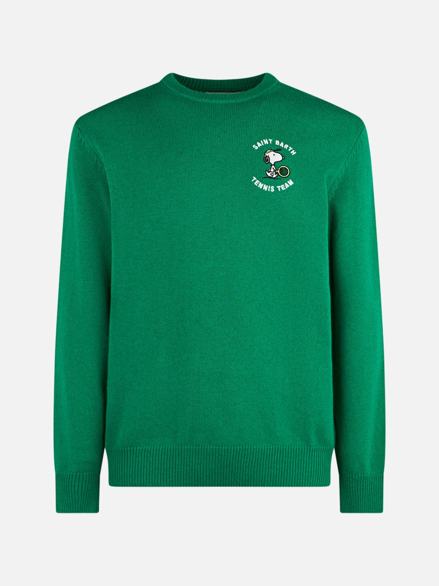 Man crewneck sweater with Snoopy tennis jacquard | SNOOPY - ©PEANUTS SPECIAL EDITION - MC2 Saint Barth