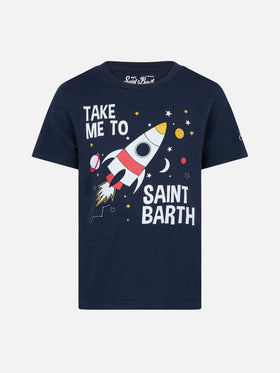 Space rocket blue boy t-shirt - MC2 Saint Barth