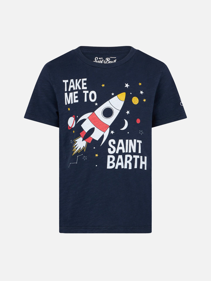 Space rocket blue boy t-shirt - MC2 Saint Barth