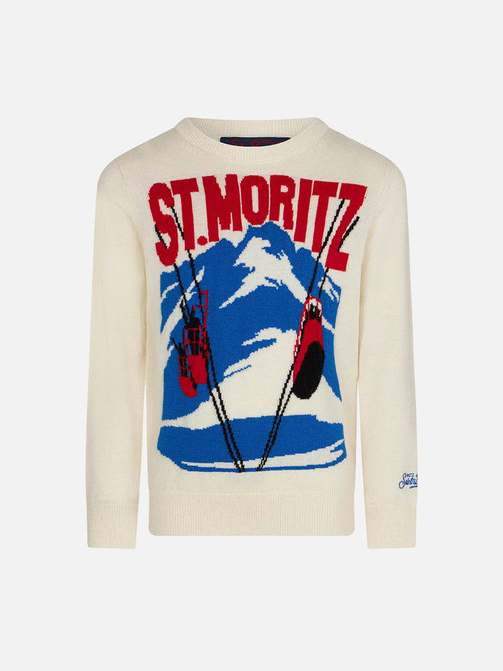 Boy sweater with St. Moritz jacquard - MC2 Saint Barth