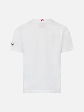 Boy cotton t-shirt with car print - MC2 Saint Barth