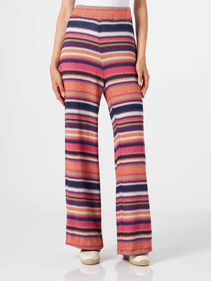 Knitted striped palazzo pants - MC2 Saint Barth