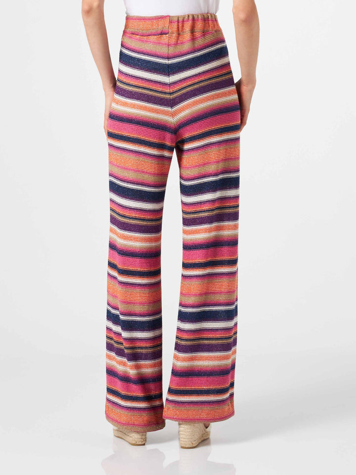 Knitted striped palazzo pants - MC2 Saint Barth