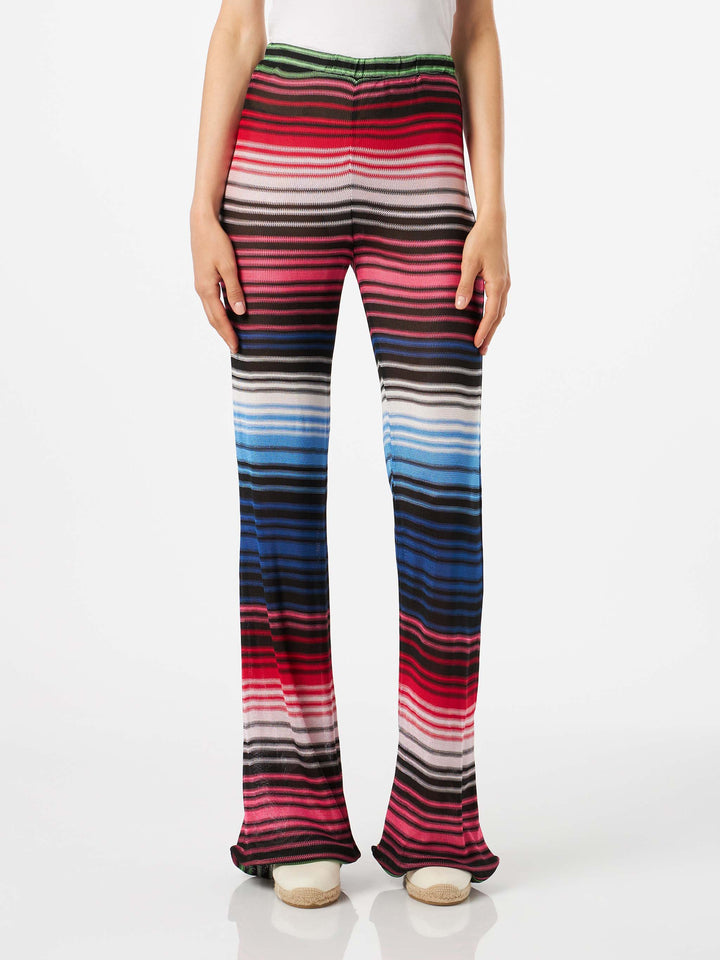 Multicolor striped multicolor palazzo pants - MC2 Saint Barth