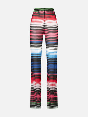 Multicolor striped multicolor palazzo pants - MC2 Saint Barth