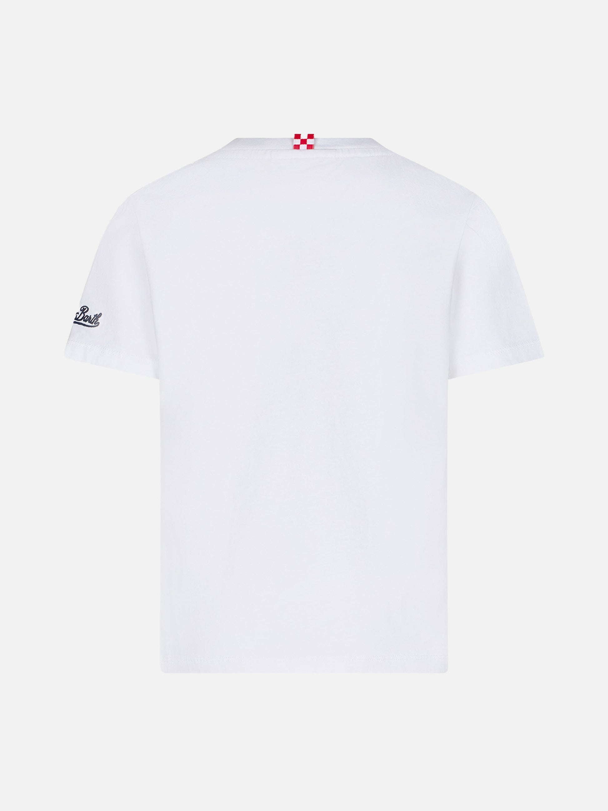 Boy cotton t-shirt with Surfer in St. Barth print - MC2 Saint Barth