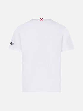 Boy cotton t-shirt with Surfer in St. Barth print - MC2 Saint Barth