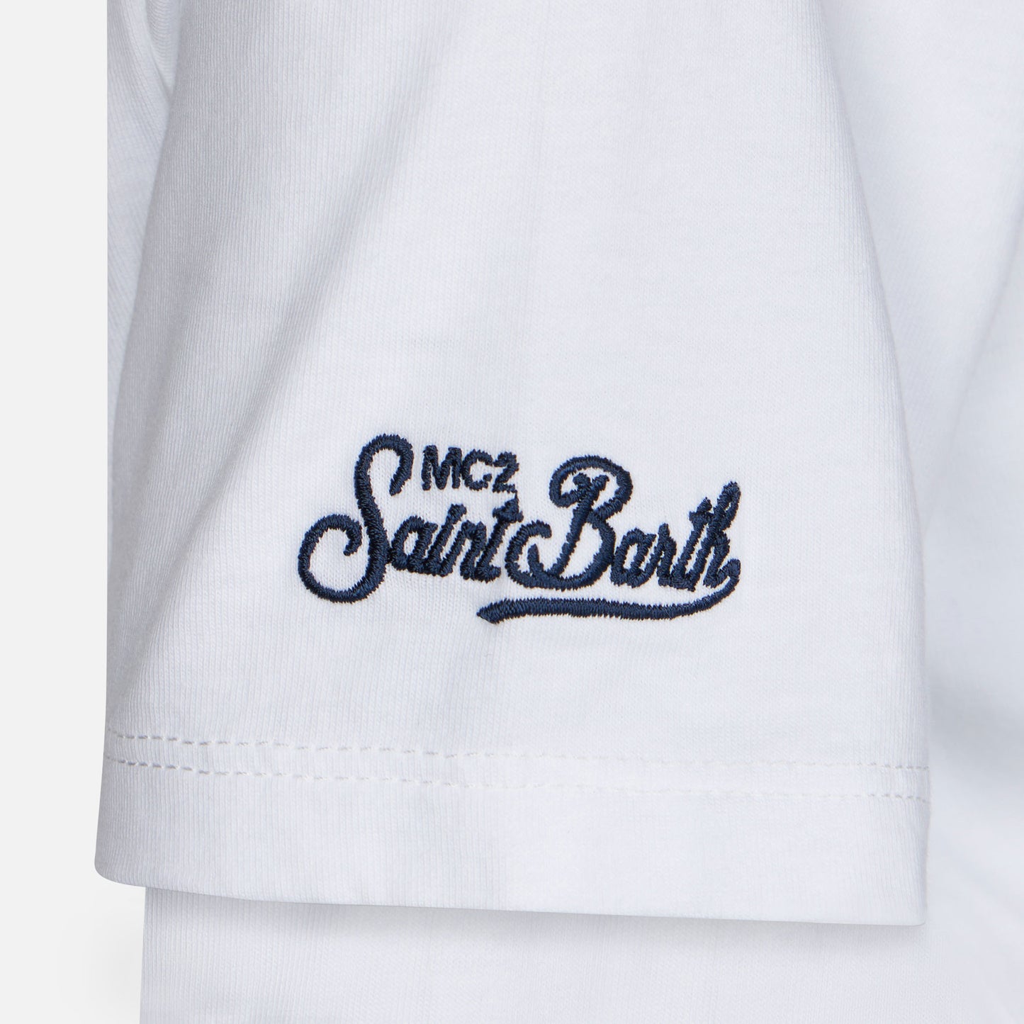 Boy cotton t-shirt with Surfer in St. Barth print - MC2 Saint Barth