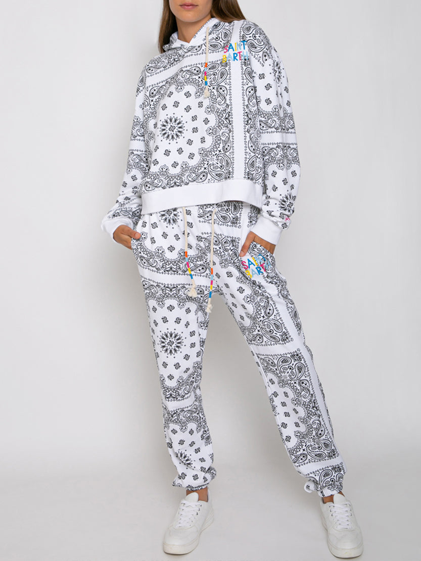 Cotton bandanna hoodie with Saint Barth embroidery - MC2 Saint Barth