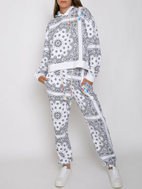 Cotton bandanna hoodie with Saint Barth embroidery - MC2 Saint Barth