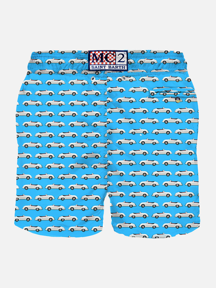 Cars micro print light fabric swim shorts - MC2 Saint Barth