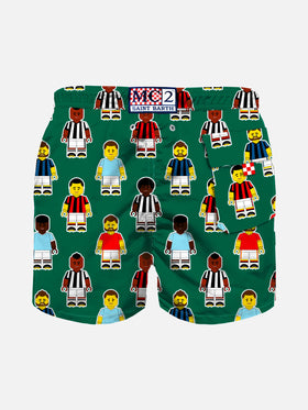 Boy swim shorts with football players print - MC2 Saint Barth