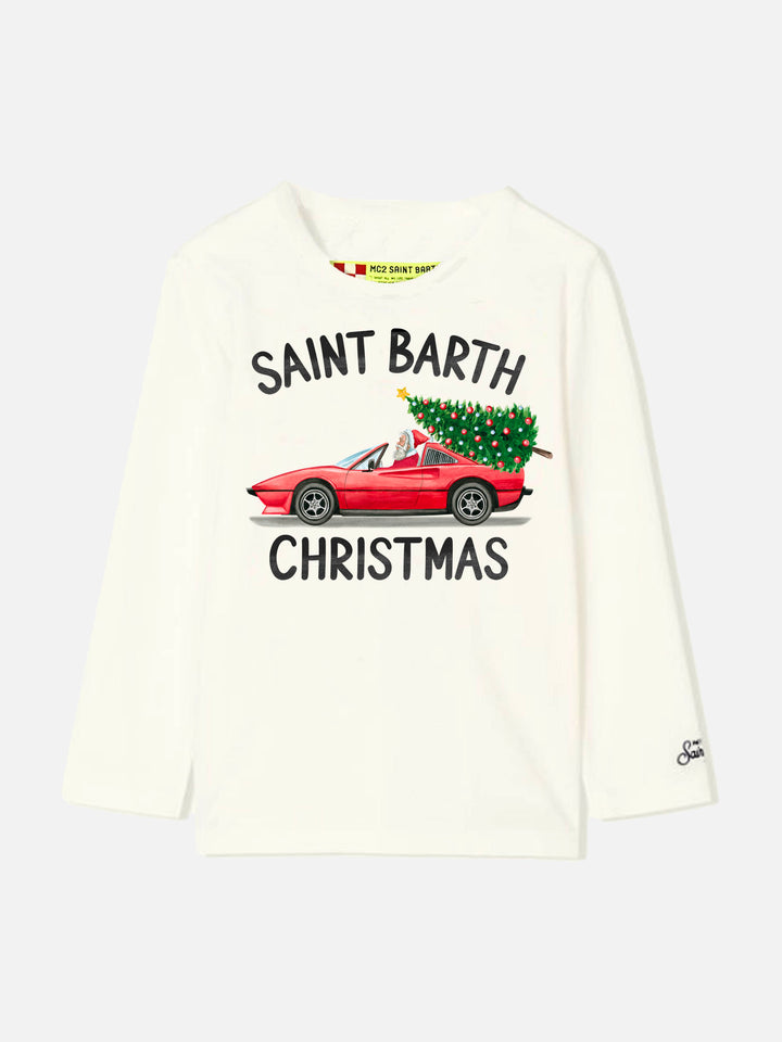 T-shirt boy Saint Barth Christmas print - MC2 Saint Barth