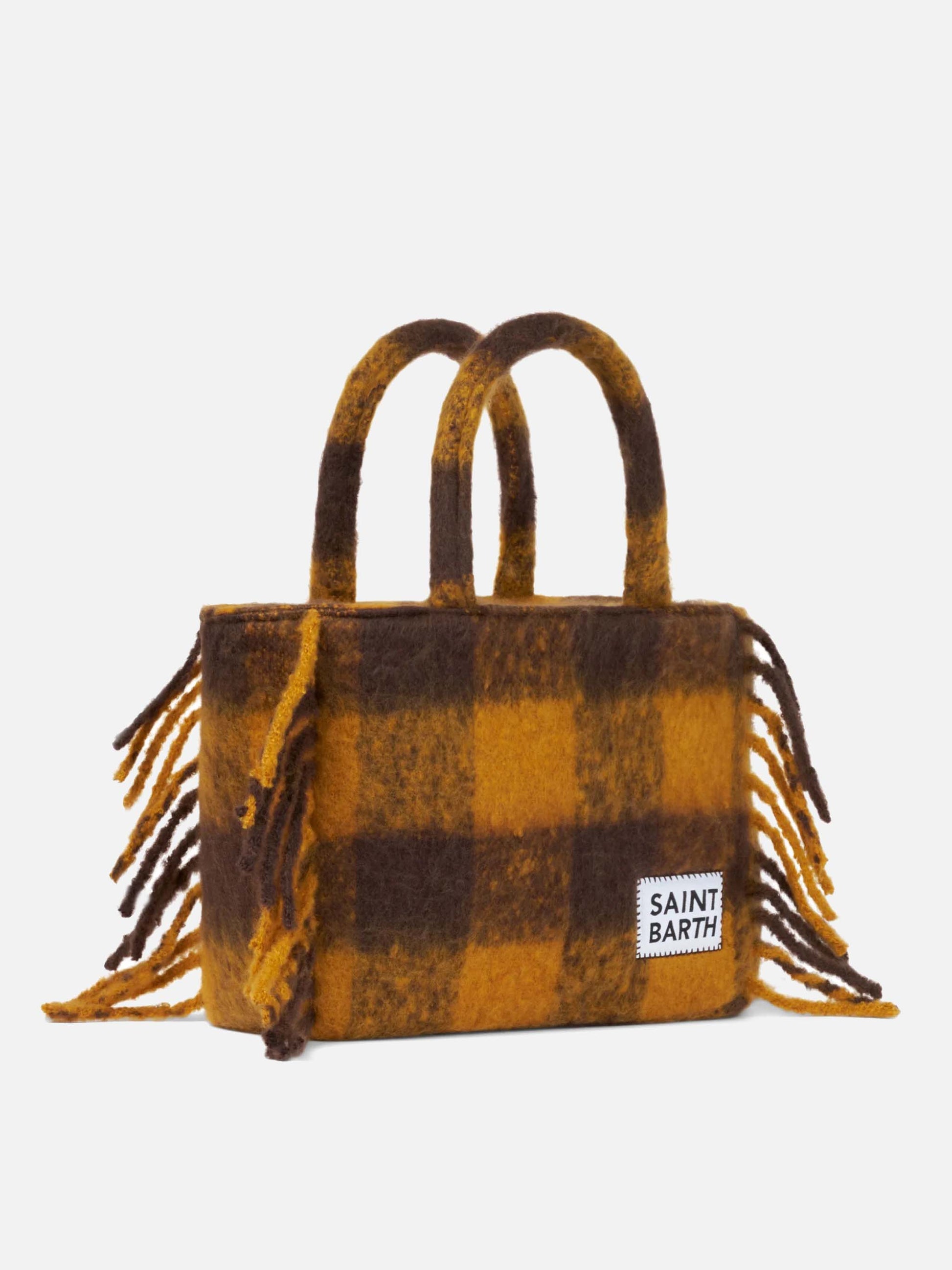 Colette blanket handbag with gingham print - MC2 Saint Barth
