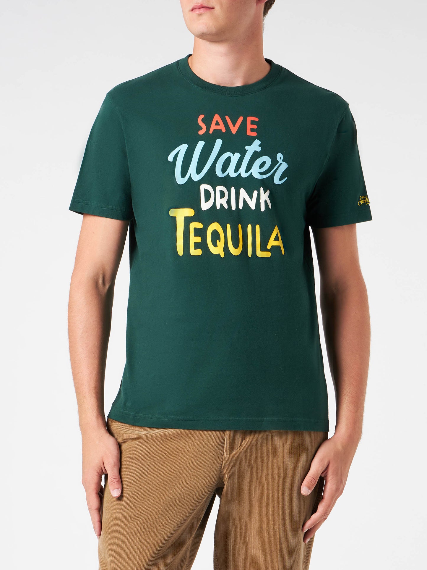 Man heavy cotton t-shirt with Tequila print - MC2 Saint Barth