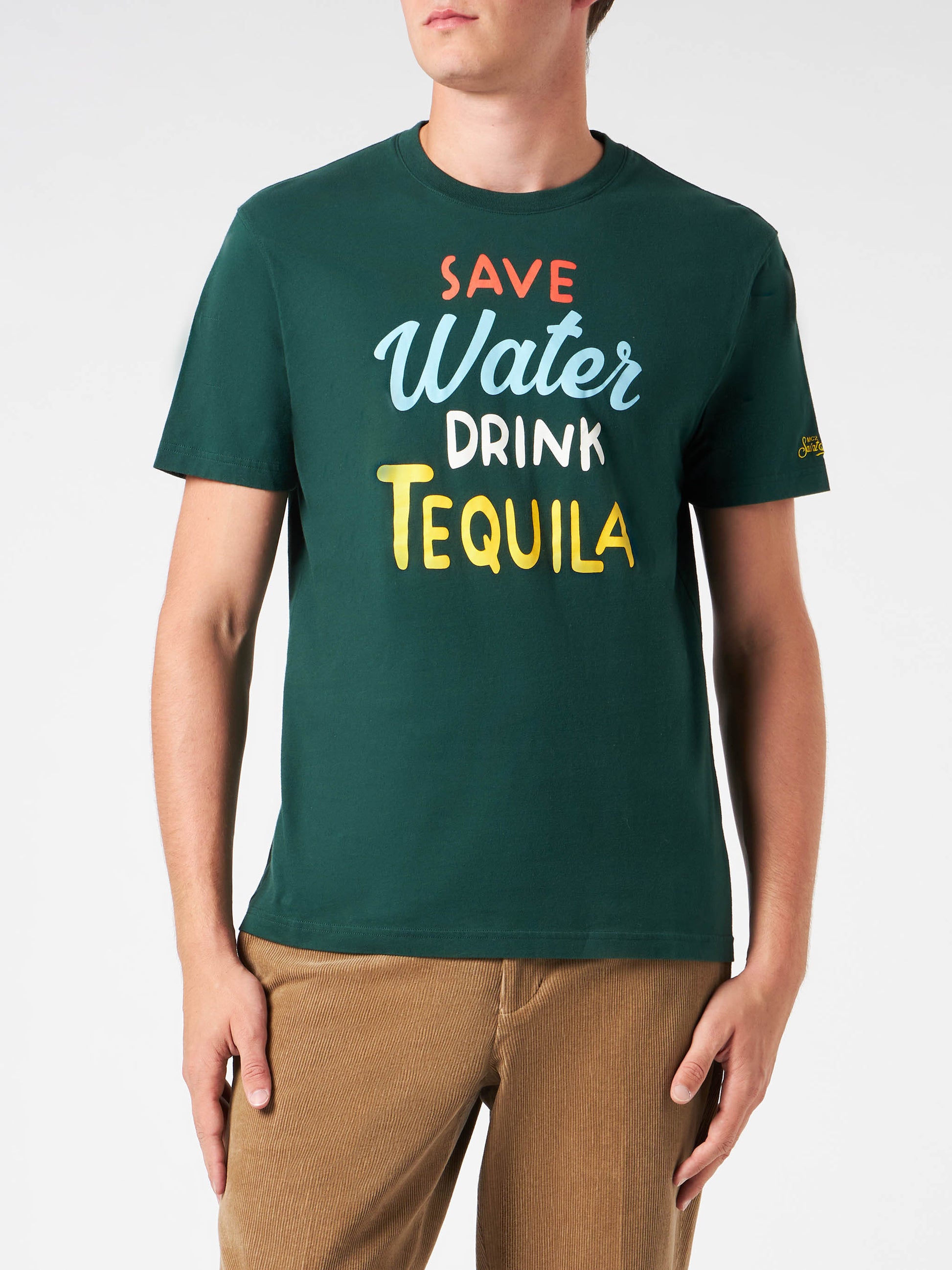 Man heavy cotton t-shirt with Tequila print - MC2 Saint Barth