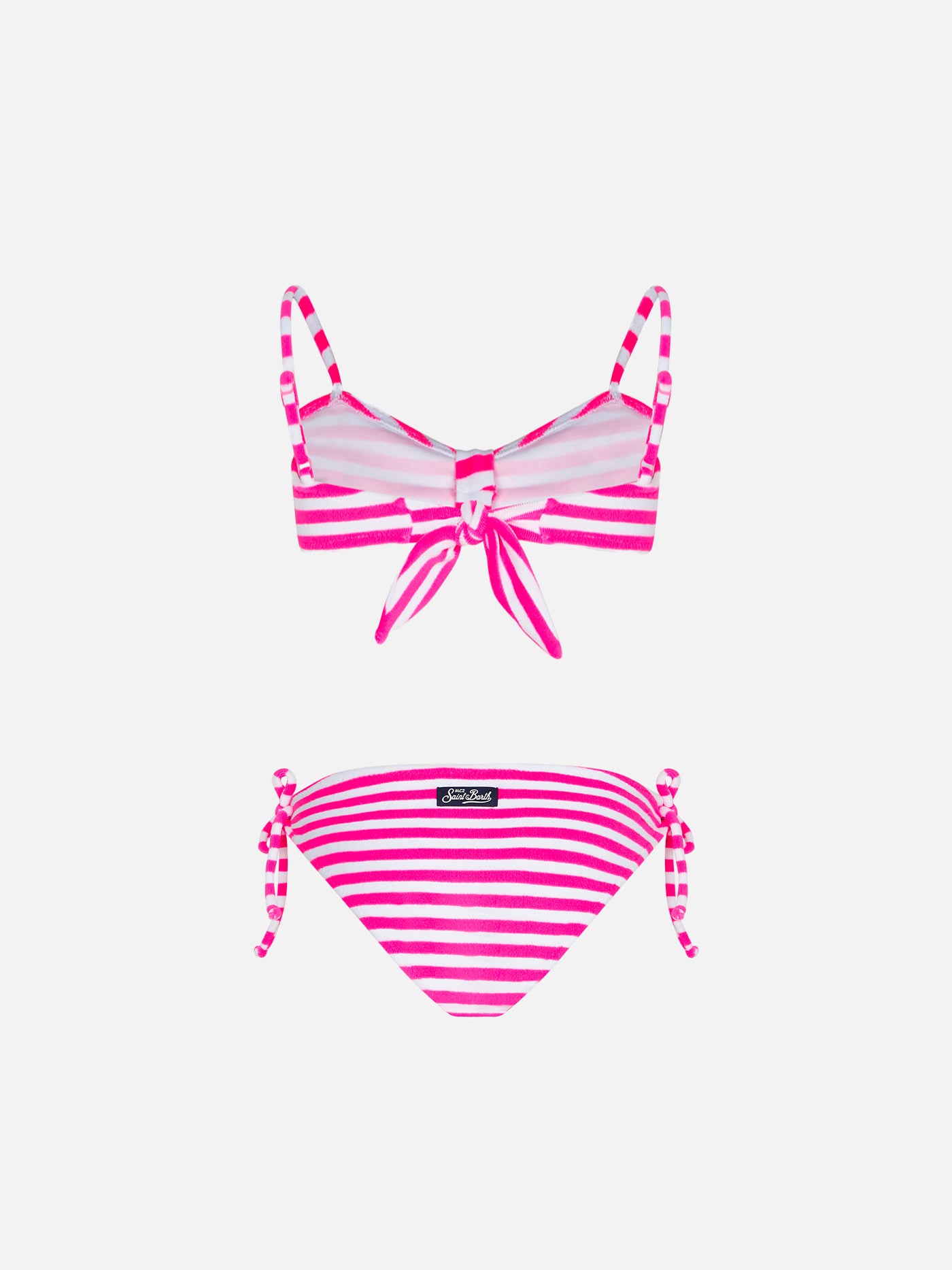 Girl terry striped bralette bikini
