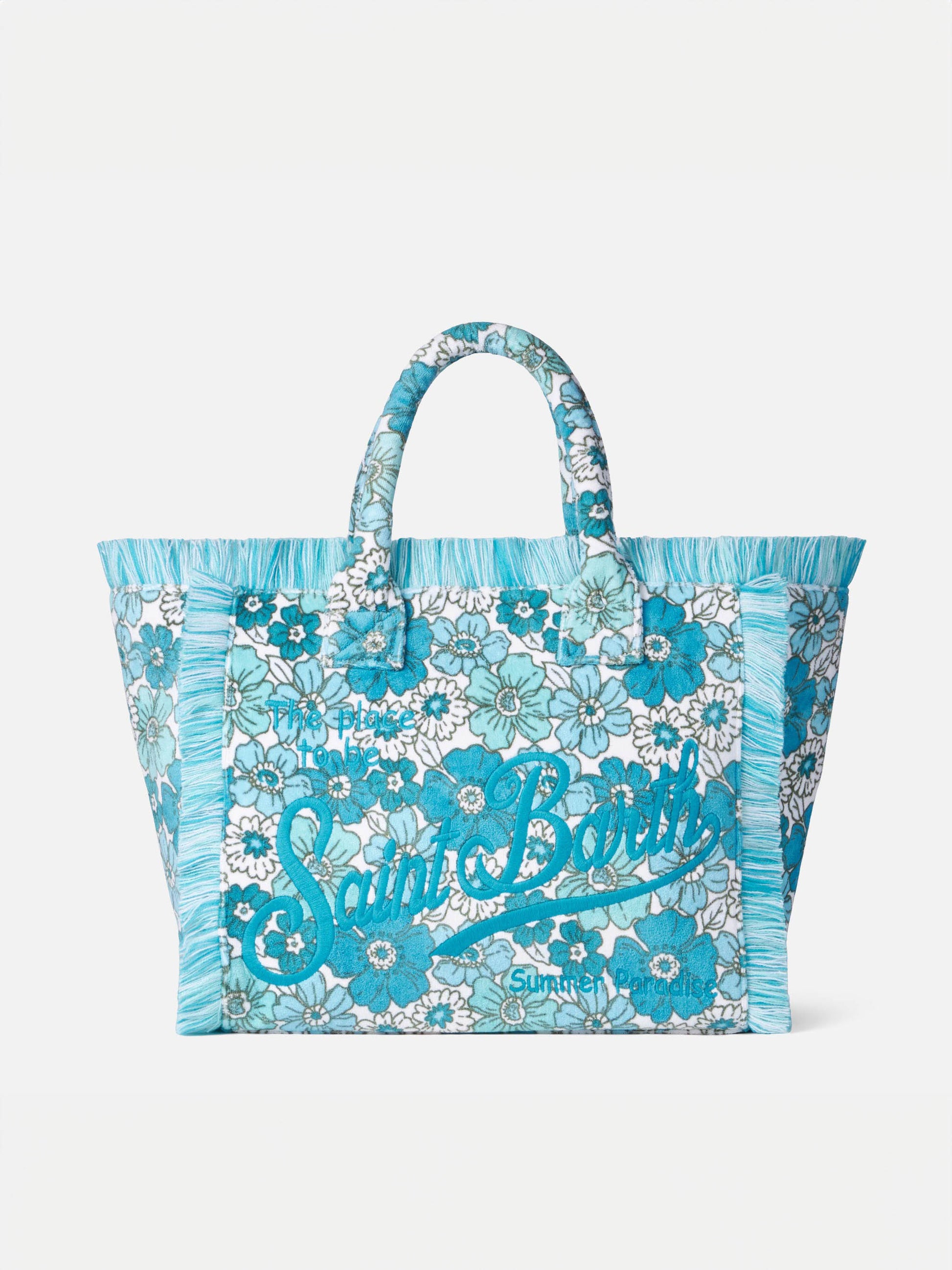Vanity terry shoulder bag with flower print - MC2 Saint Barth