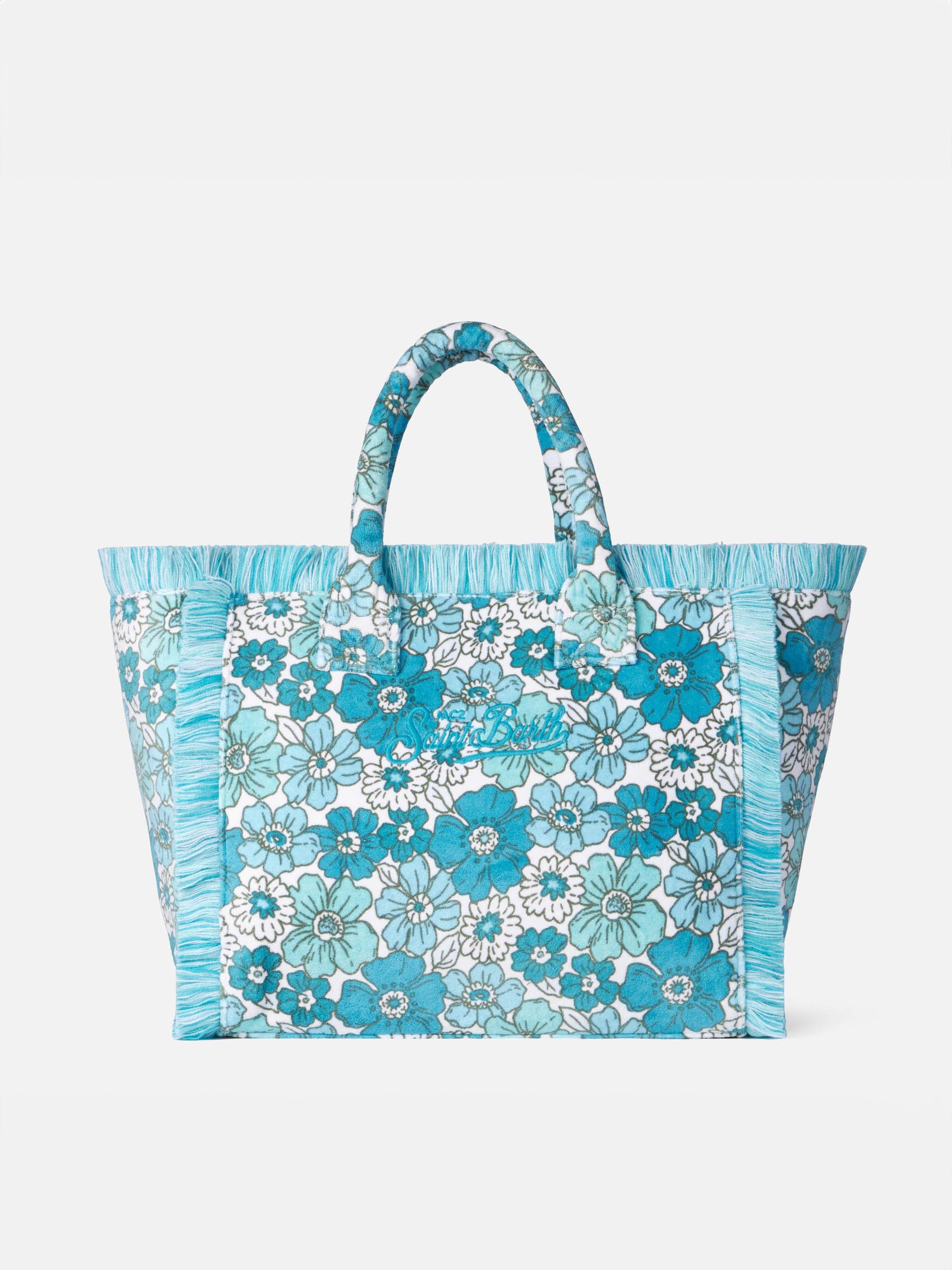 Vanity terry shoulder bag with flower print - MC2 Saint Barth