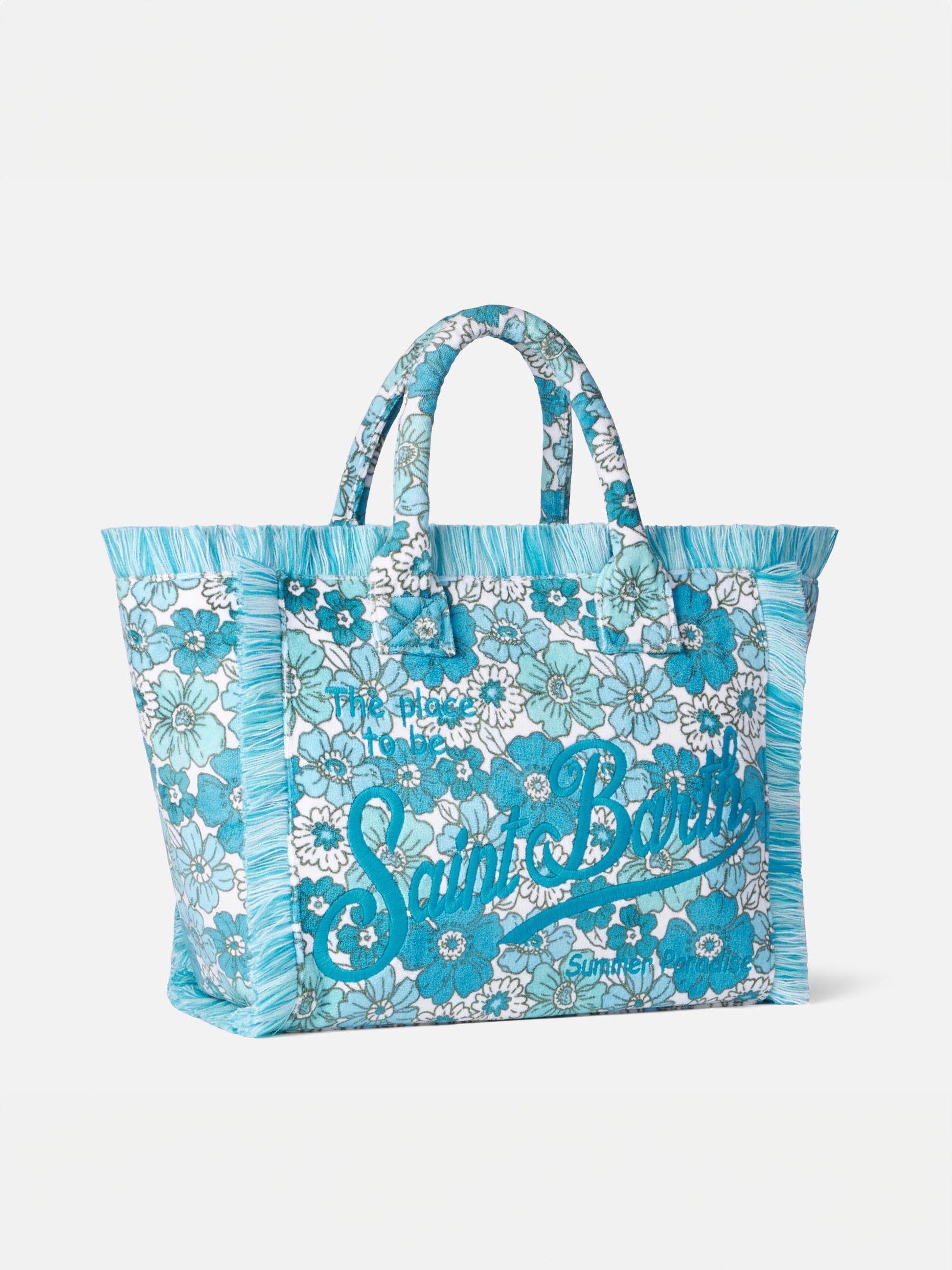 Vanity terry shoulder bag with flower print - MC2 Saint Barth